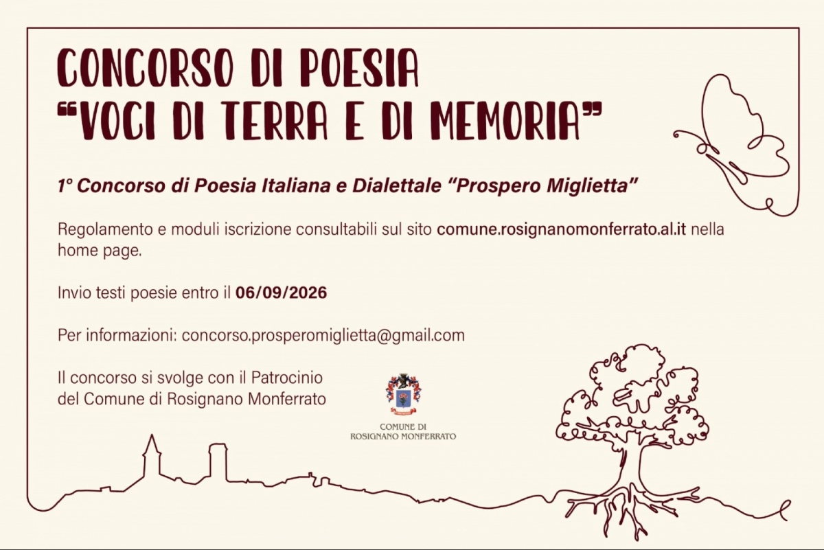 Primo concorso di Poesia italiana e dialettale &laquo;Voci di Terra e di Memoria&raquo;
